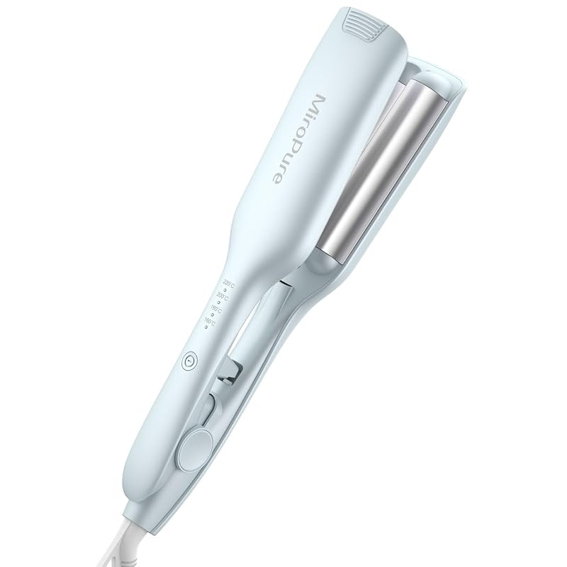 MiroPure ヘアアイロン カール ウェーブアイロン 26 挟むだけで可愛い カールアイロン 実現 160℃～220℃ 千万級マイナスイオン吹出 やけど防止 初心者向けカールアイロン プレゼント