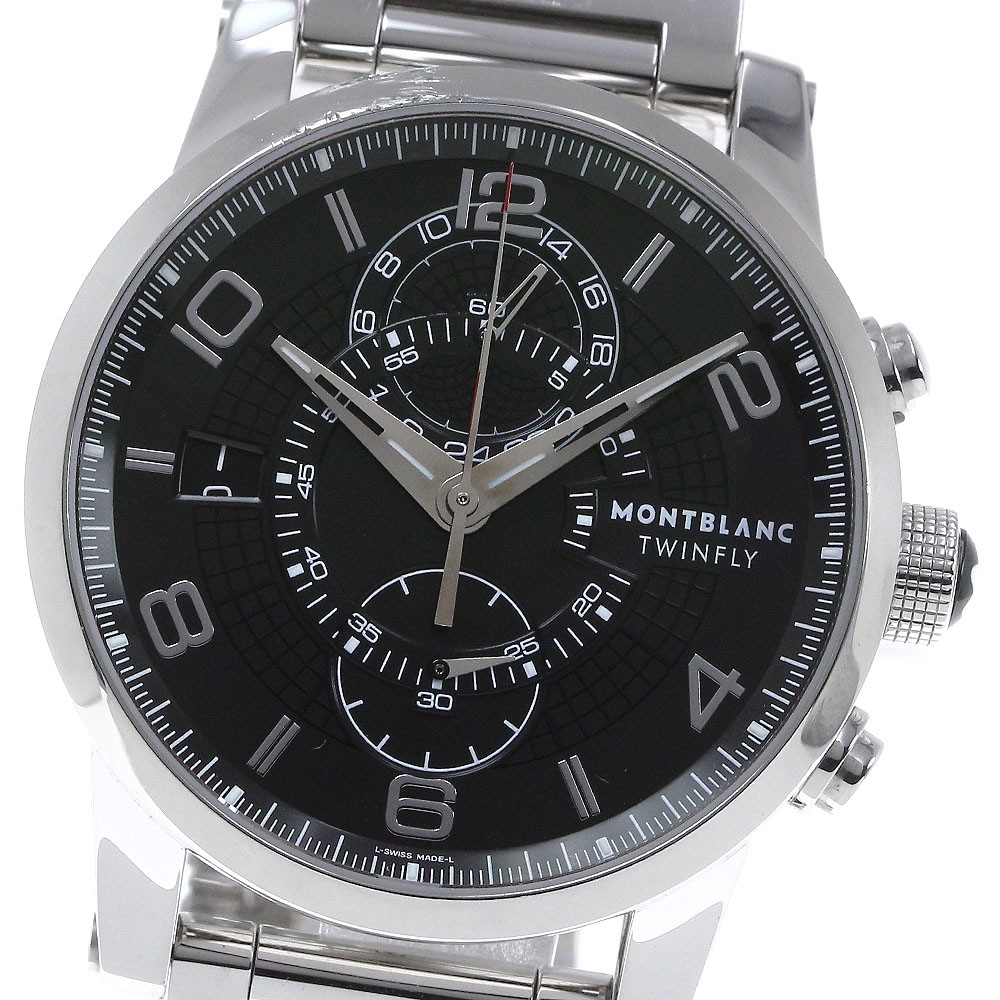 訳あり モンブラン MONTBLANC 104286 タイムウォーカー ツインフライ クロノグラフ 自動巻き メンズ _815475【中古】
