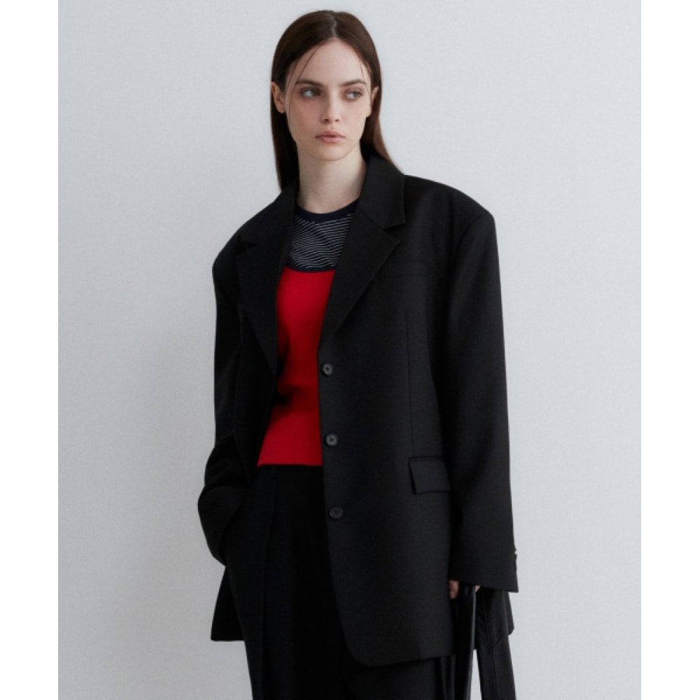 SUARE レディース (レディース) ウールダディフィットブレザーブラック