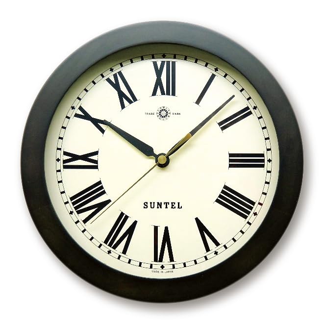 さんてる 日本製 天然木スタンダード掛け時計（ローマ文字）ダークブラウン QL727R-DBK 11,026円