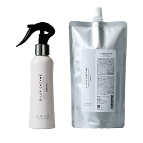【２点セット】apro シルキーエンザイム スムース 150ml/ 300ml 詰替え（レフィル） 髪質改善 洗い流さないヘアトリートメント 軟毛・細毛の方