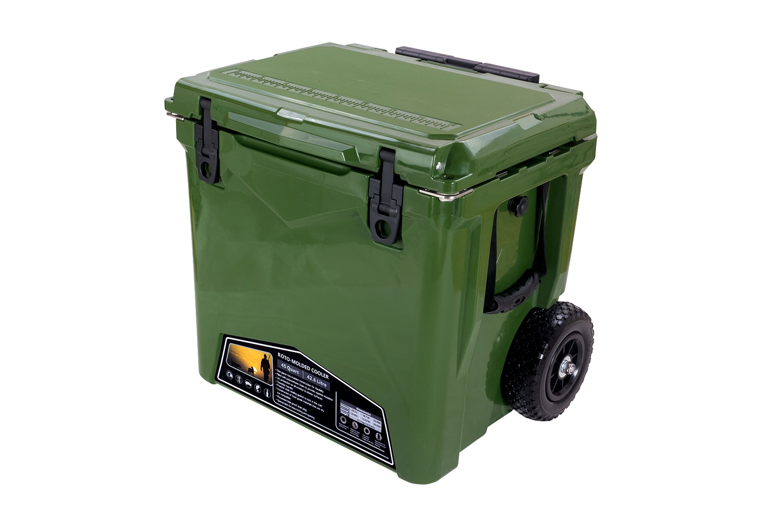 ハードクーラーボックス キャスター付 45QT (42.6L アイスランドクーラー アーミーグリーン 30,388円