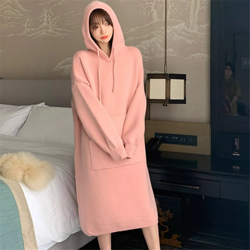 ワンピース ニットソー ロングスカート ロング ロング丈 ロングワンピース 袖あり 長袖 フード付き かわいい 大人可愛い きれいめ シンプル カジュアル 大人 上品 おしゃれ お洒落 かっこいい