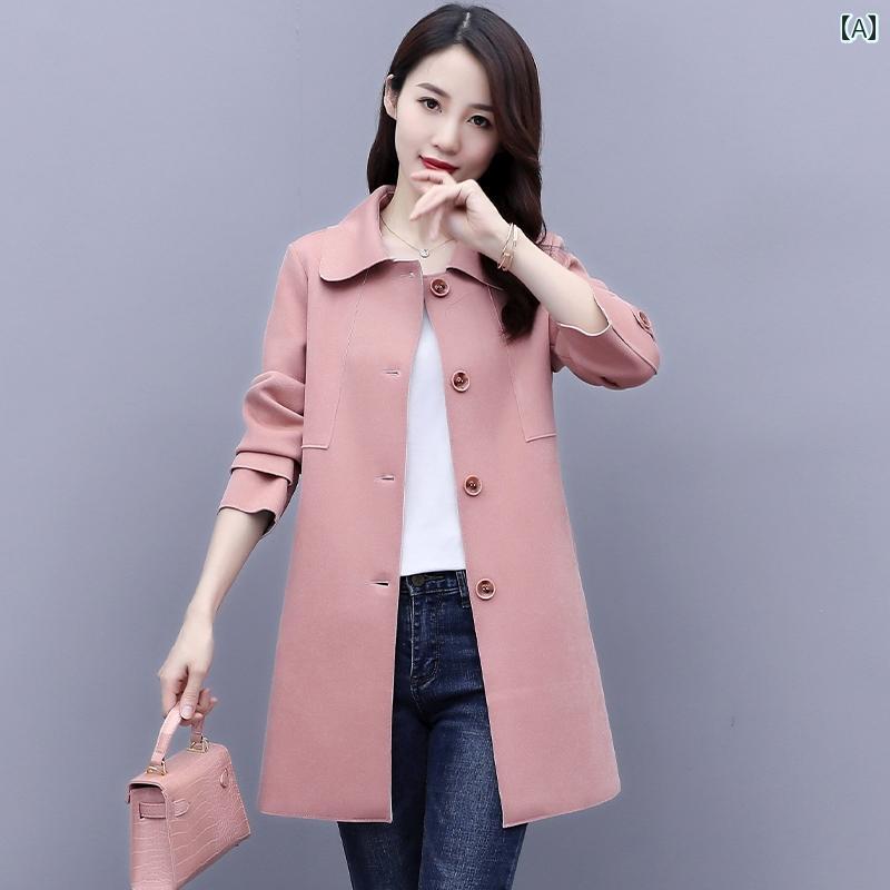 トレンチコート スプリングコート トレンチジャケット レディース 春秋