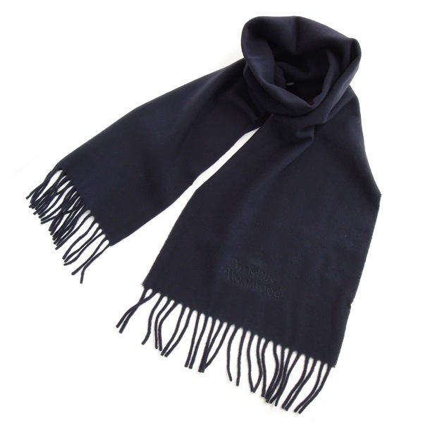 Vivienne Westwood K402 WOOL100% MUFFLER MADE IN ITALY NAVY ヴィヴィアン ウエストウッド ウールマフラー 11,154円