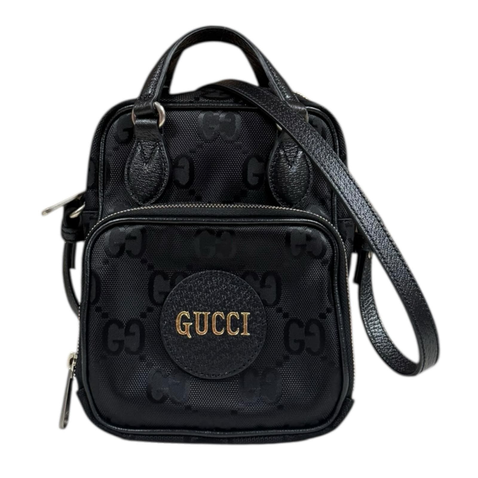 グッチ オブ　ザ　グリット ショルダーバッグ ナイロン 625850 ブラック GUCCI 中古