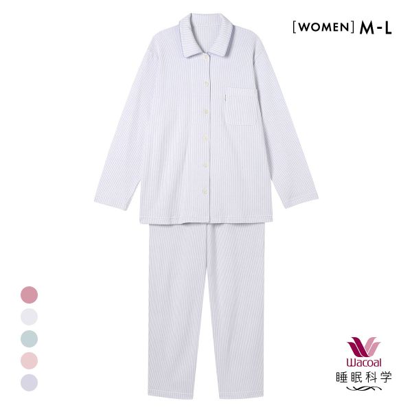 ワコール Wacoal スイミンカガク 睡眠科学 ふわごころ パジャマ 上下セット ラムコ 綿100