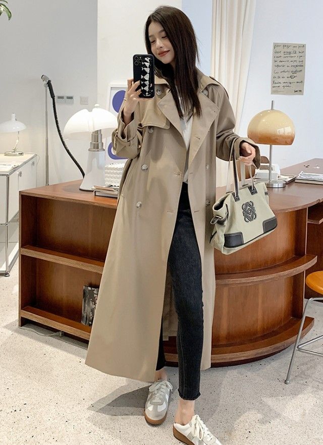 超ロングコート トレンチコート レディース アウター 春秋 ウエストベルト ウエストマーク ロングコート 超ロング丈 通勤 春 秋 カジュアル 上品 きれいめ 20代 30代 40代 バレンタイン プ