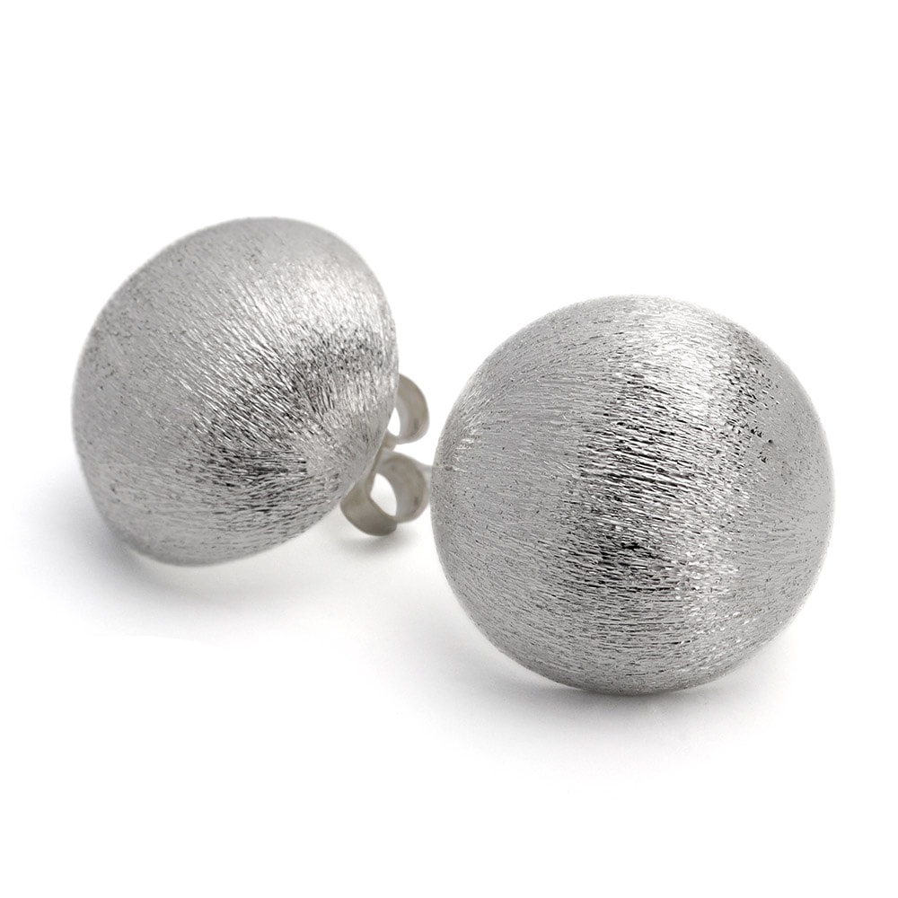 シルバー925 ボールピアス つや消し [ce378]