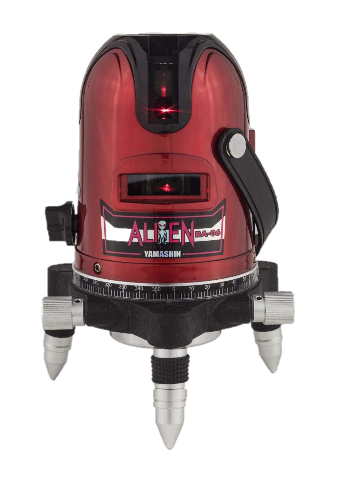 山真製鋸 レッドエイリアン レーザー墨出し器 RA-06(4方向大矩・4垂直・1水平ライン照射タイプ) レッド 56989