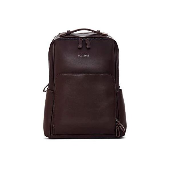 Scarters Ultimate Laptop Backpack for Business Travel in Splash-Proof Vegan Leather: Lexicon Ric