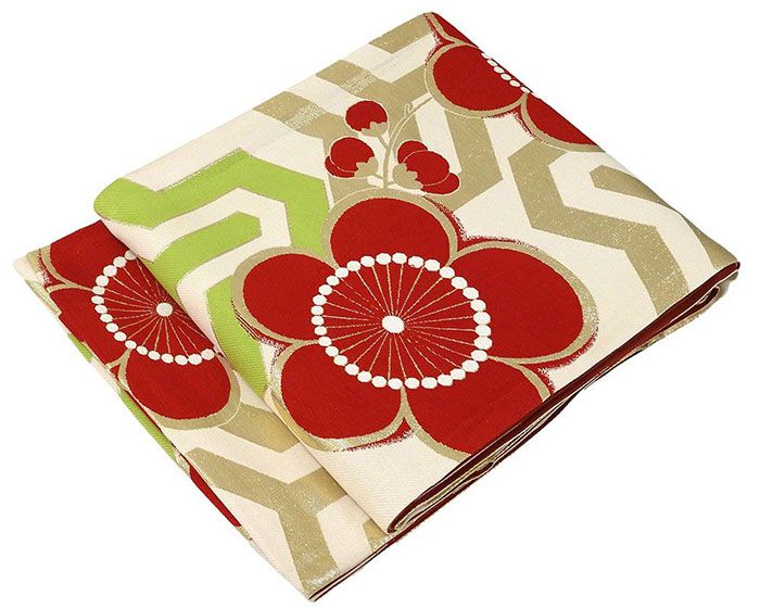 袋帯 毘沙門亀甲梅模様 振袖用 リサイクル 中古 フォーマル 礼装用 パーティー 着物 g4080