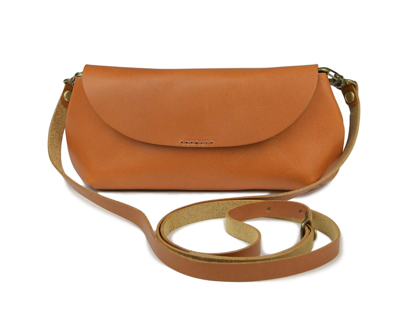 [ベルト専門店ベルトラボ] ショルダーバッグ レディース 革 小さめ 斜めがけ ショルダーポーチ スマホ ポシェット 栃木レザー かわいい ナチュラルなふっくらデザイン 牛革 日本製 ミニバッグ 貴重