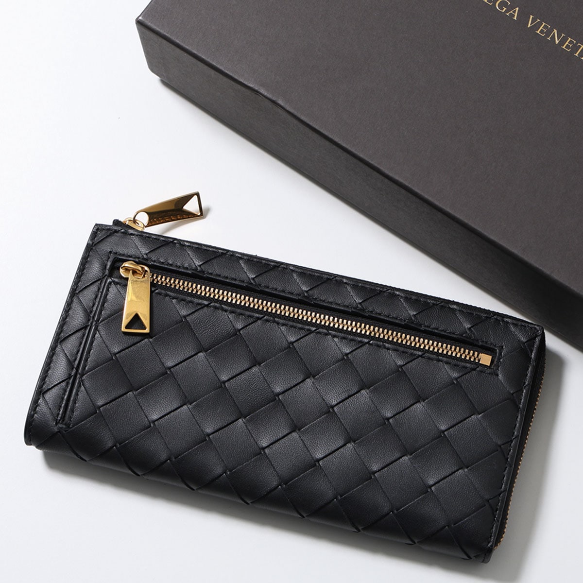 BOTTEGA VENETA ボッテガヴェネタ L字ファスナー長財布 689526 V3UH2 メンズ イントレチャート レザー 小銭入れあり 8425 689526V3UH28425