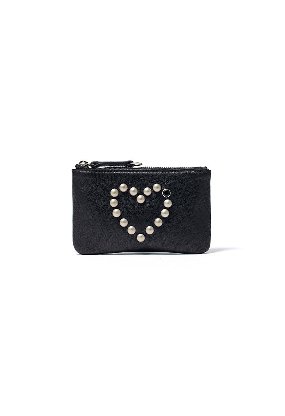 【OPEN Yy】 25FW HEART STUD CHAIN WALLET : BLACK