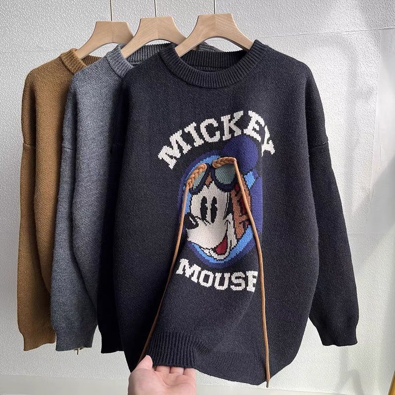 【2個買うと1個無料】韩国ファション ディズニー ミッキーマウスパーカー ディズニーセーター ペアルック パーカー レディース ニット 男女兼用 クリスマスコスチューム48