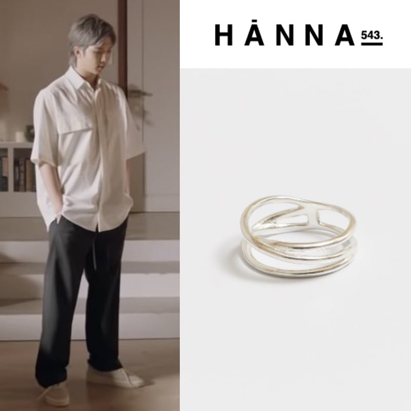 bts RM着用 R506S シルバー ウェーブリング