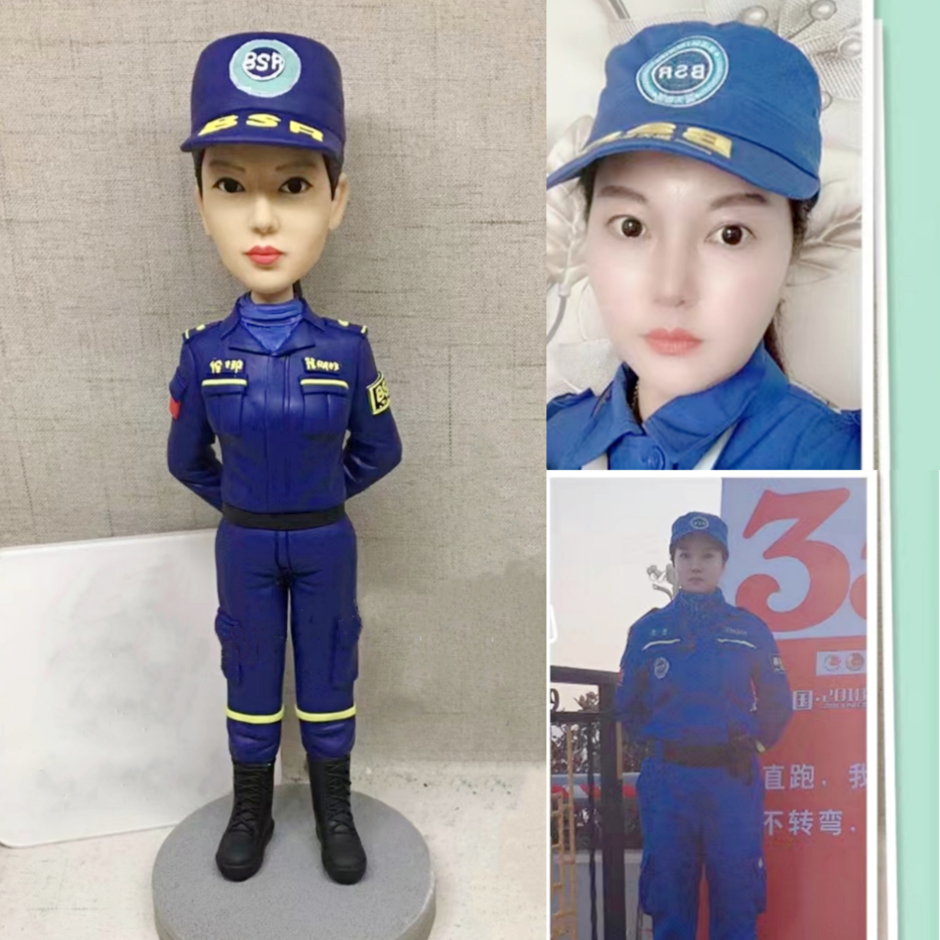 【オーダーメイド】3D肖像画 似顔絵 人形 フィギュア 彼氏 彼女 誕生日 ケーキトッパー 警察 記念日 カップル プレゼント 9,619円