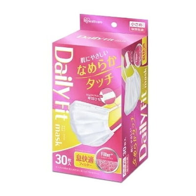 他サイト： PK-DH30SW ホワイト DAILY FIT MASK 一般用マスク (なめらかタッチ 小さめサイズ 30枚入)の商品画像
