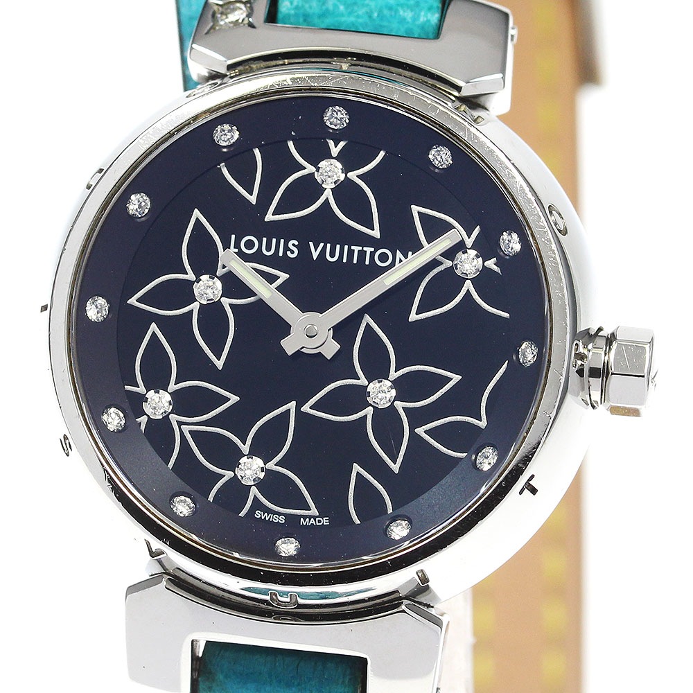 ルイ・ヴィトン LOUIS VUITTON Q121G タンブール ラブリー 18Pダイヤ クォーツ レディース _827619【中古】