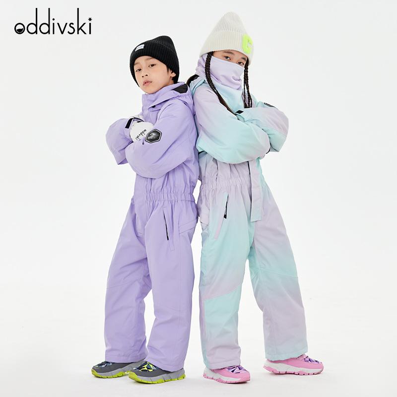 キッズ スキーウエア スノボ トイレ簡単 ヒップジッパー付き 雪遊び 子供 女の子 屋外 厚手 暖かい 防水 防風 男の子 ベビー スキー ワンピーススーツ 目立つ 迷子防止 コットンキャンディー色