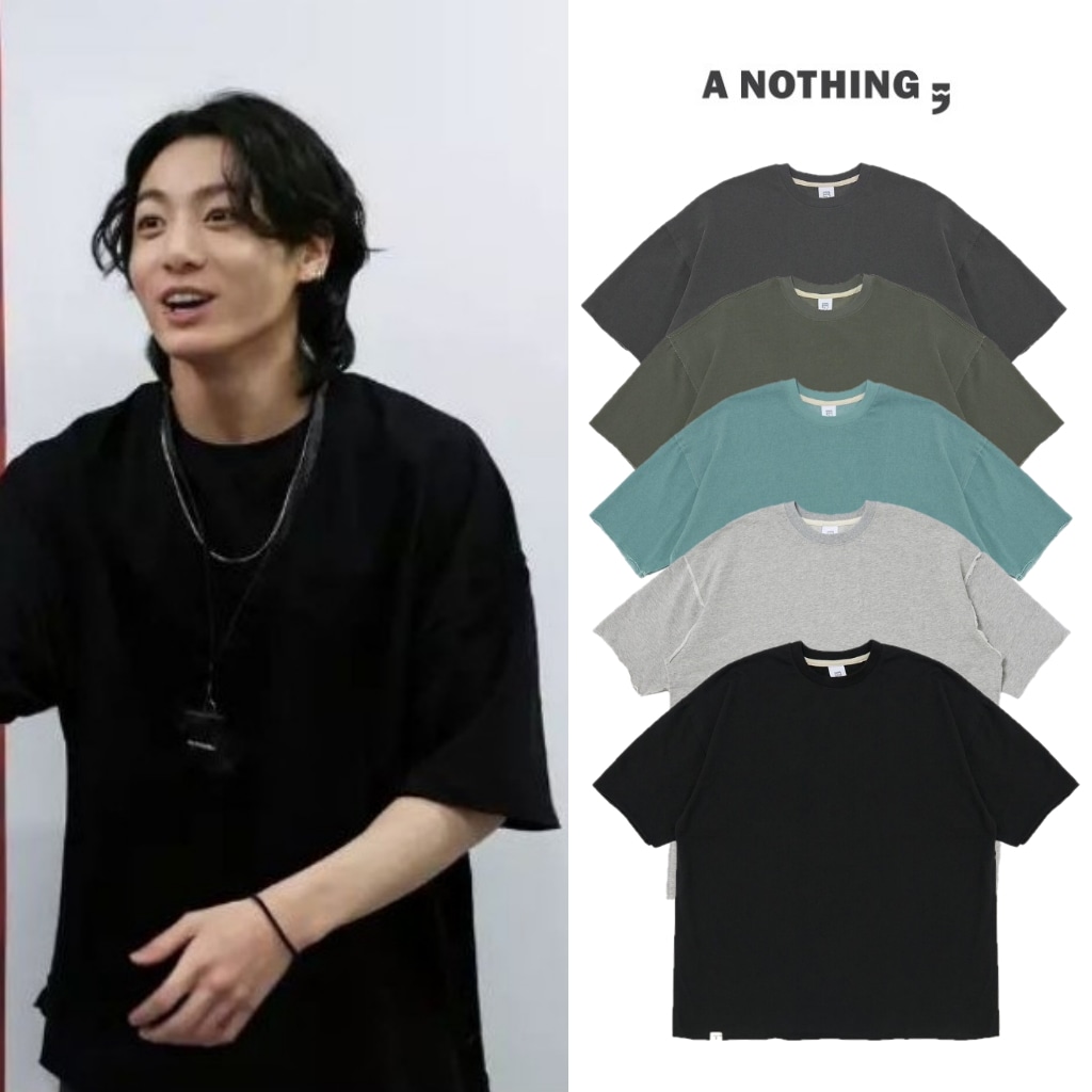 【A NOTHING】 VINTAGE P. DYEING CUT-OUT BOX 1/2 TEEジョングク着用