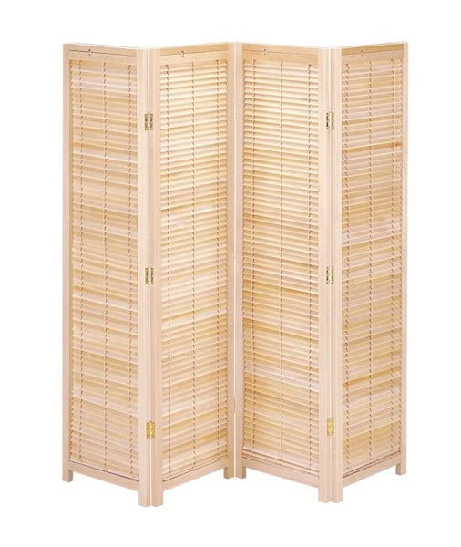 ルーバー式４連パーテーション パーティション 衝立 スクリーン 間仕切り（82）