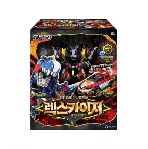 ミニ特攻隊/最強恐竜/レクスカイザー ダイノイド ティラノサウルス 恐竜 ロボット おもちゃ/韓国アニメのおもちゃ/正品