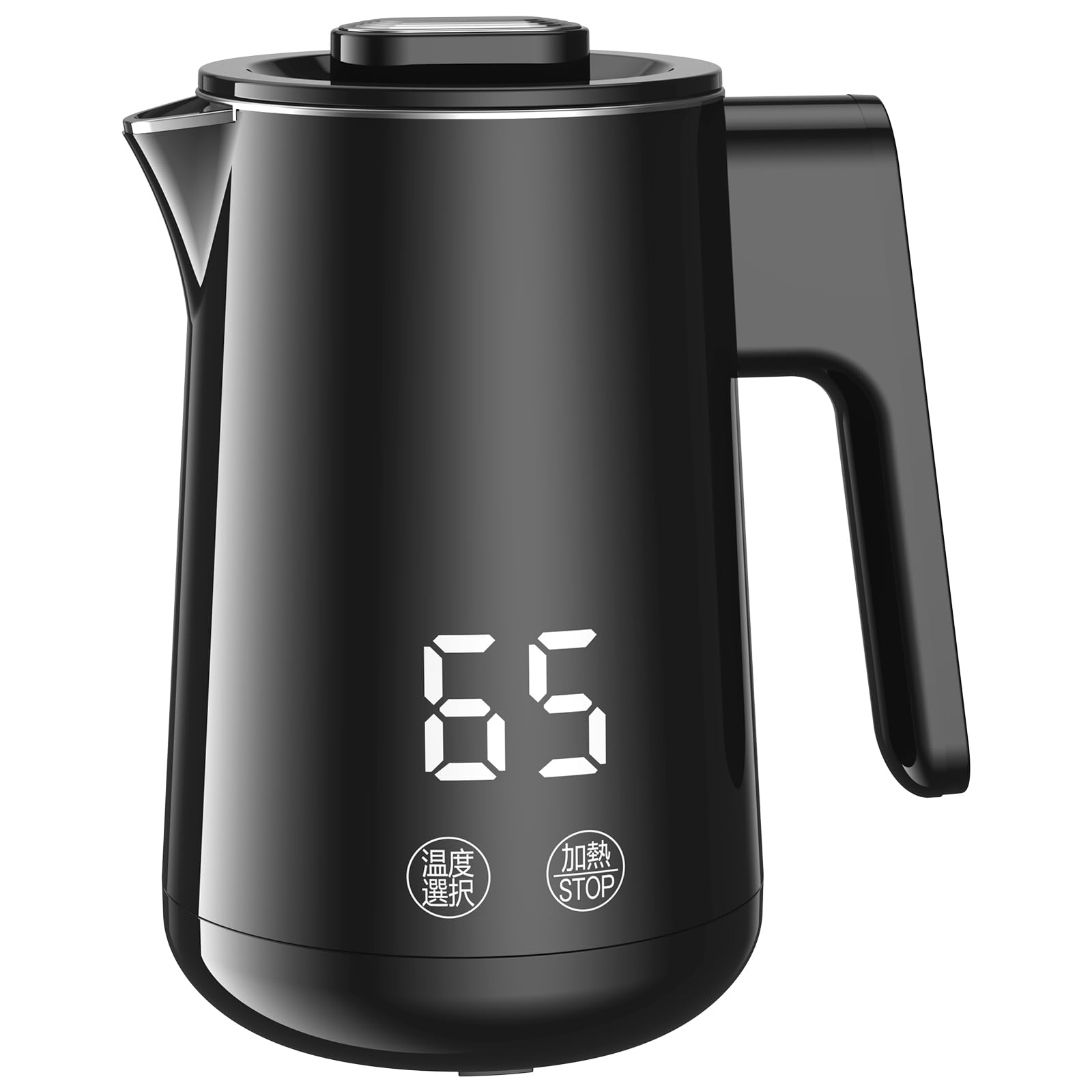電気ケトル 0.8L 6段階温度調節 ボデーデジタルディスプレイ 4時間保温 二重構造 触れても熱くない 急速沸騰 空焚き防止機能 メモリー機能 火傷防止 小型 お手入れカンタン お茶 コーヒー ミル