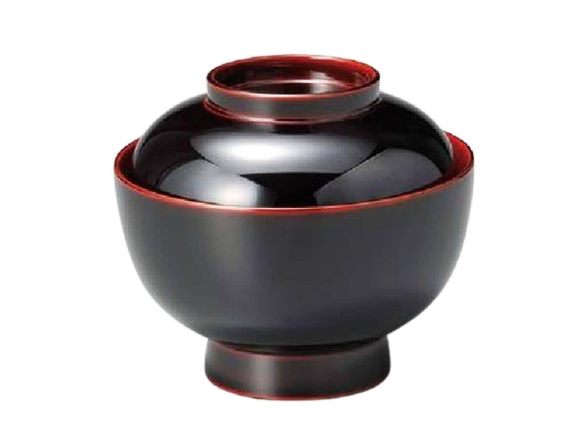 J-kitchens 味噌汁椀 日本製 無地 雑煮椀 溜内朱 （1客) 13cm 漆塗り 手塗り その壱