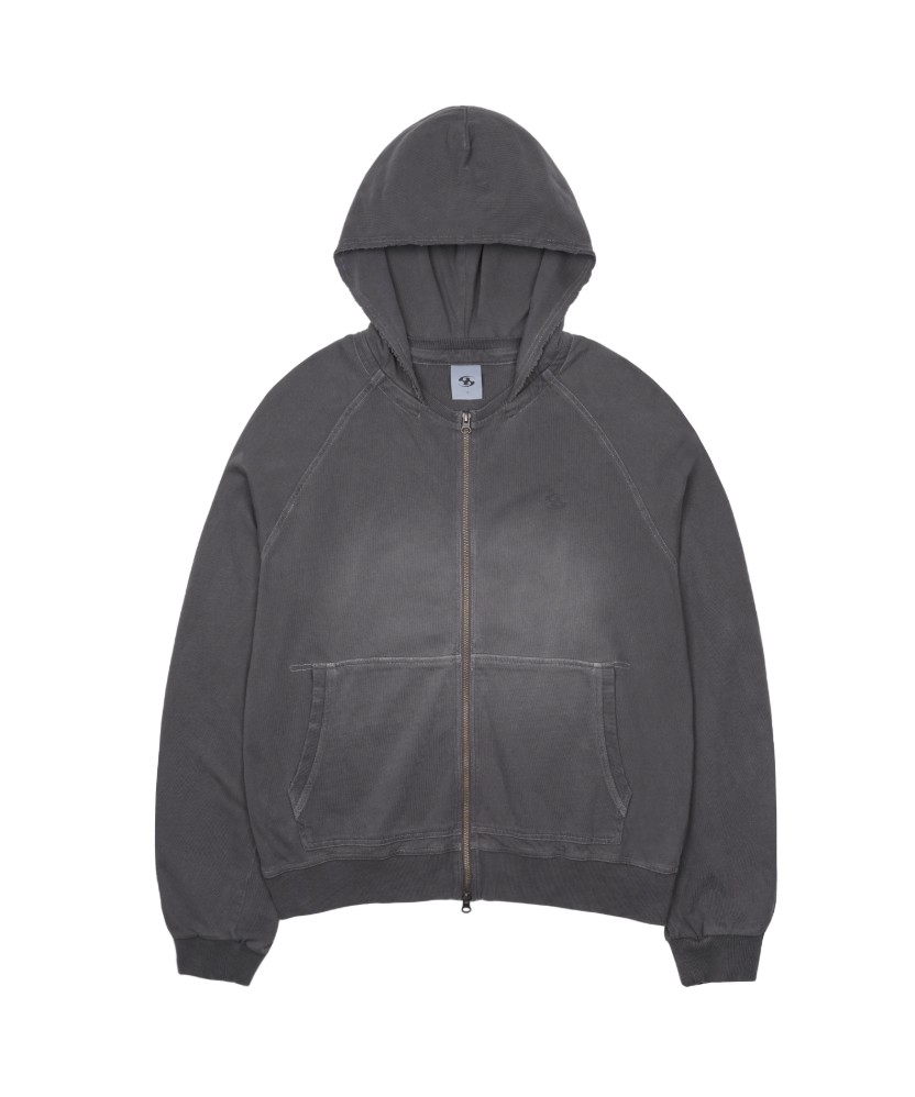 【SANSANGEAR】 25FW WASHED HOODIE ZIP-UP : CHARCOAL 21,300円