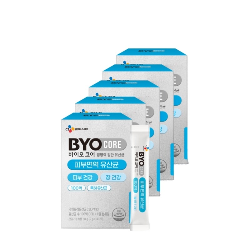 CJバイオコア皮膚免疫乳酸菌/ 100億保障富裕乳菌 チェ・ファジョン乳酸菌 30包5個