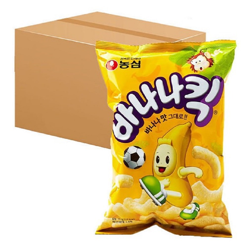 韓国-K MEAL-バナナキック 75g 20個入り ボックス おやつ 牛乳と一緒にとろ甘い -K FOOD渡韓ごっこ