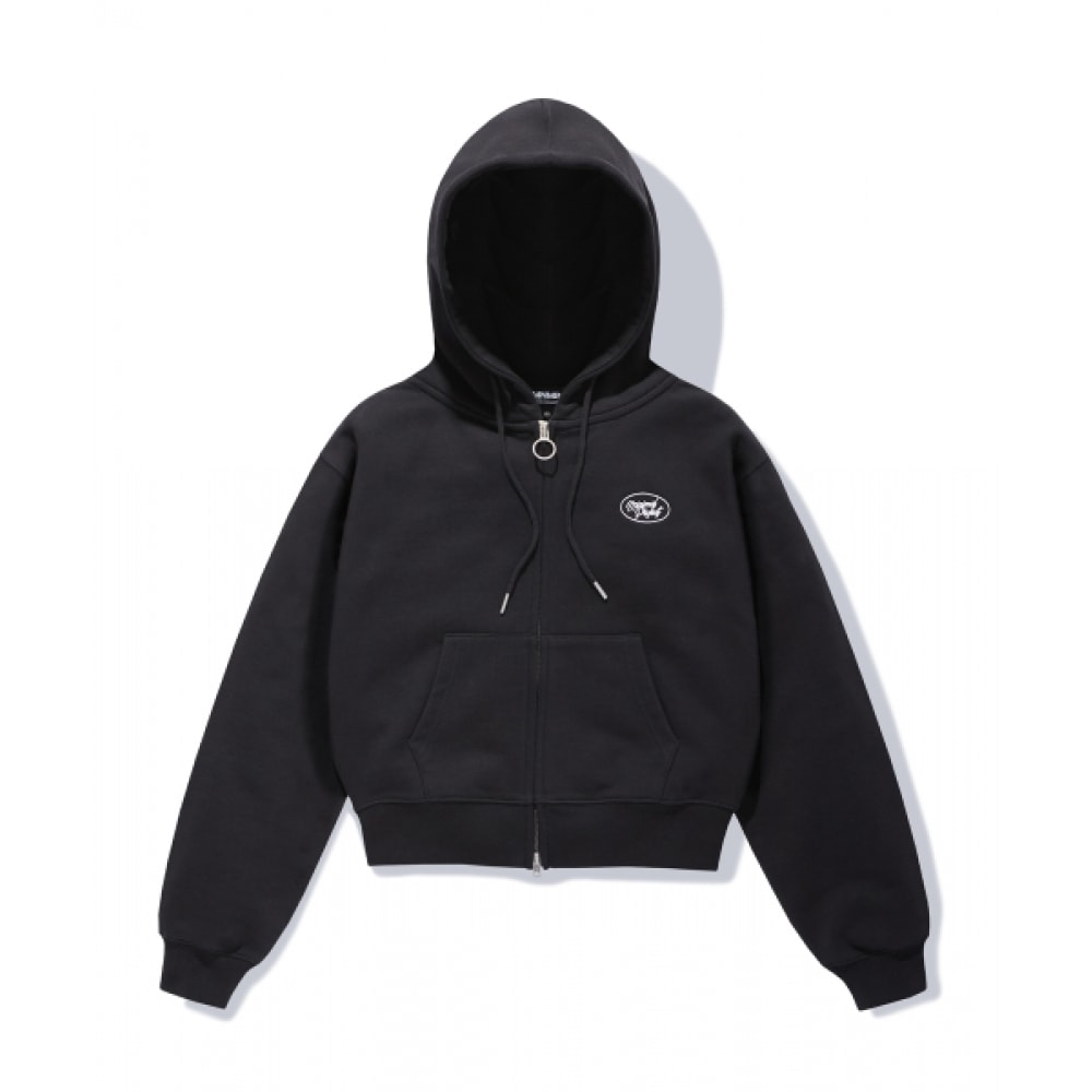 ミニマルプロジェクトエンボスロゴクロップフーディージップアップ MZT114 [BLACK]