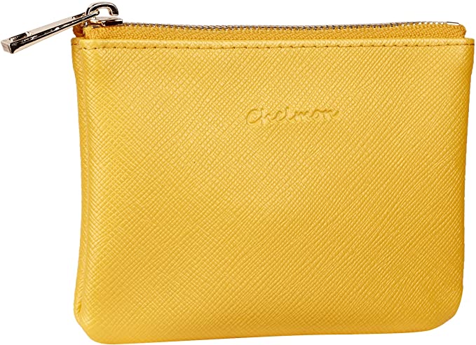 男性用ファスナー付きチェルモンビーガンレザー小銭入れポーチ小銭入れ女性用#009