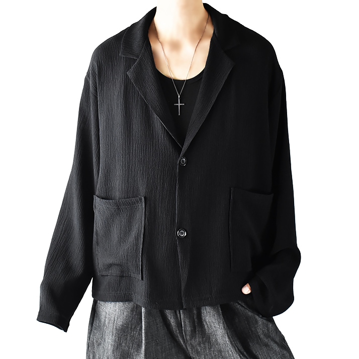 【KINDWEAR カインドウェア】　メンズ　テーラードジャケット　ブラック　黒