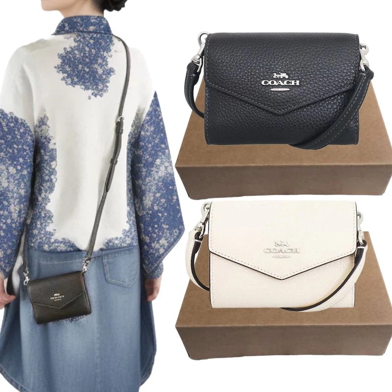 2WAY ] 限定ビッグセール ENVELOPEウォレットミニショルダーバッグポシェットレディースレザーストラップ [ 7,474円