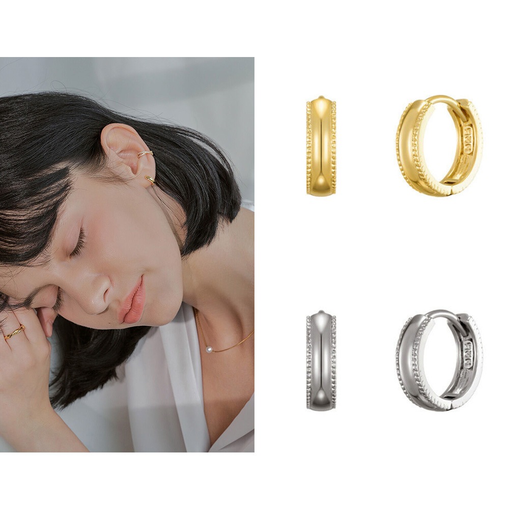 ミルグレーンワンタッチイヤリング/韓国ファッションスタイル 人気ジュエリー シンプルアクセサリー 7,904円