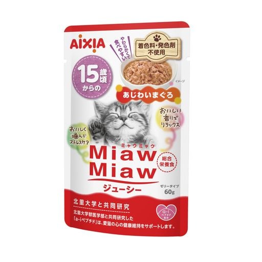 ミャウミャウ (MiawMiaw) ジューシー 15歳頃からのあじわいまぐろ 60g×60個セット