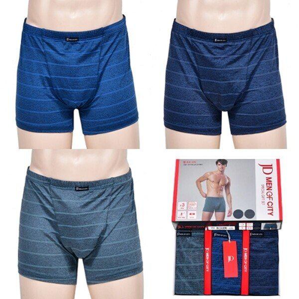 () 感覚的なストライプデザイン NP スパン 男性 ビッグサイズ ドロワーズ 3枚入り0000ps