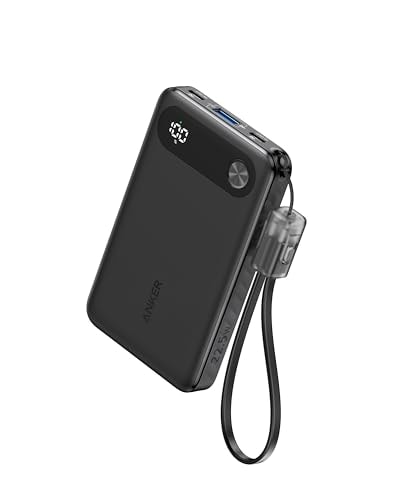 Anker Power Bank (10000mAh, 22.5W) (モバイルバッテリー 10000mAh 最大22.5W出力 USB-C & USB-C ケーブル付属 ディスプレイ搭載) 【USB