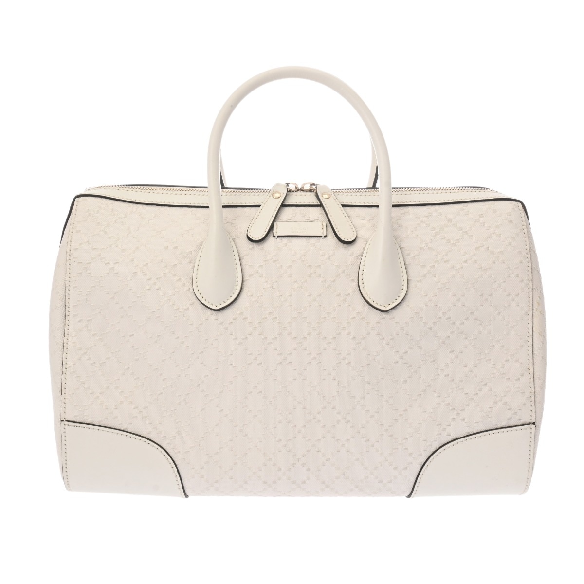 ディアマンテ ミニボストンバッグ アウトレット ホワイト 353394 ユニセックス レザー PVC ボストンバッグ ABランク 中古 銀蔵