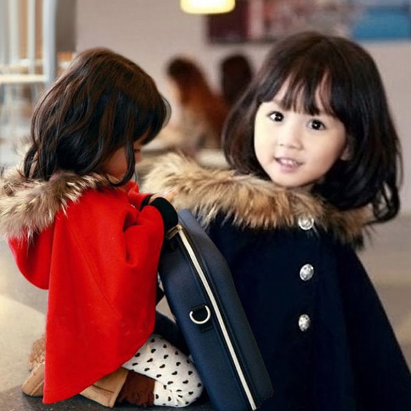 幼児冬コート_ラクーンマント_クリスマス_女の子アウター