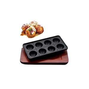 たこ焼き たこ焼き器 カステラボール おやつグルメ まんまるプレート 8穴 手作り ケーキ型 ベーキングツール (style1)