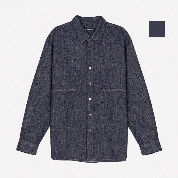 女性ノンウォッシングデニム長袖デニムシャツ(NSMD16)EIC