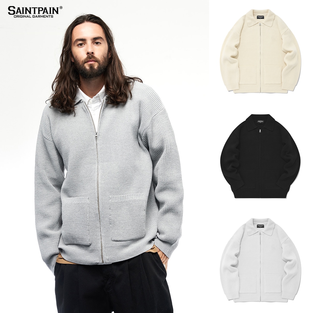 SP PBT COLLAR ZIPUP KNIT JACKET-3 COLOR