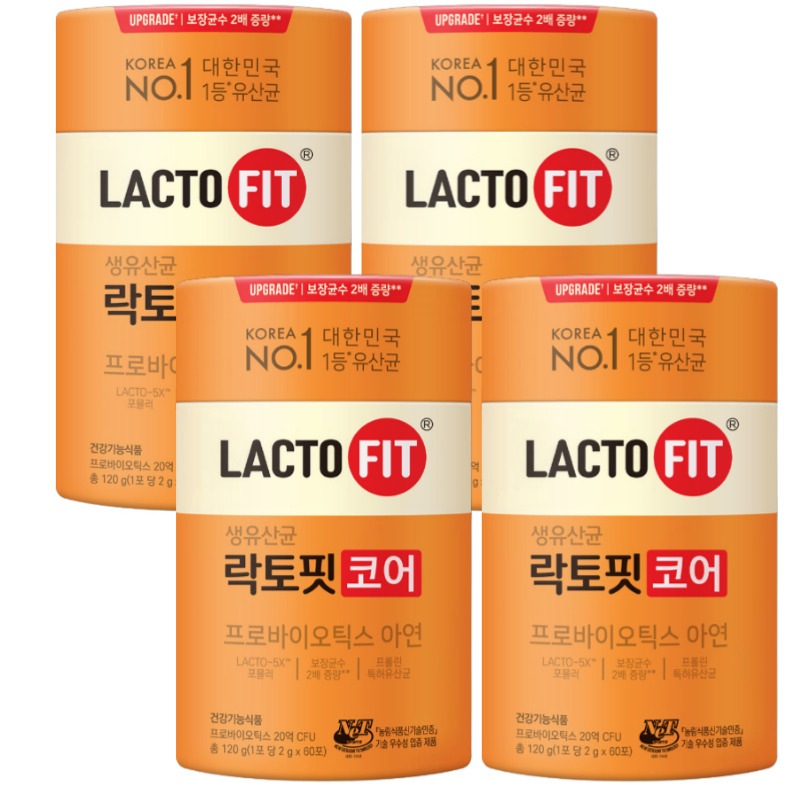 【正規品】 [4個] 生乳酸菌 ラクトフィット コア プロバイオティクス 亜鉛 60包 x 4個