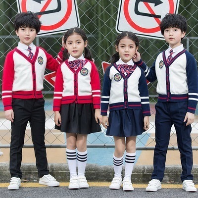 幼稚園 園服 学院 制服 子供 クラスウェア 英倫 風 小学生 運動会 スーツ 秋冬服 三点セット