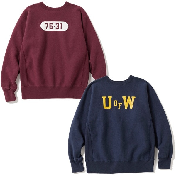 トゥルートゥーアーカイブス リバースウィーブ クルーネックスウェットシャツ c3-y020 青単タグ 日本製