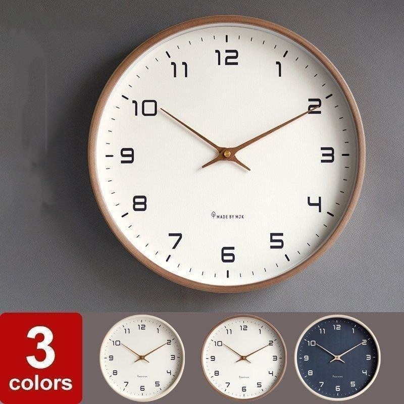 壁掛け時計 掛け時計 時計 オシャレ 静音 北欧 ナチュラル 見やすい シンプル インテリア飾り デジタル 木目 子供部屋 リビング 引越し祝い 新築祝い 非電波